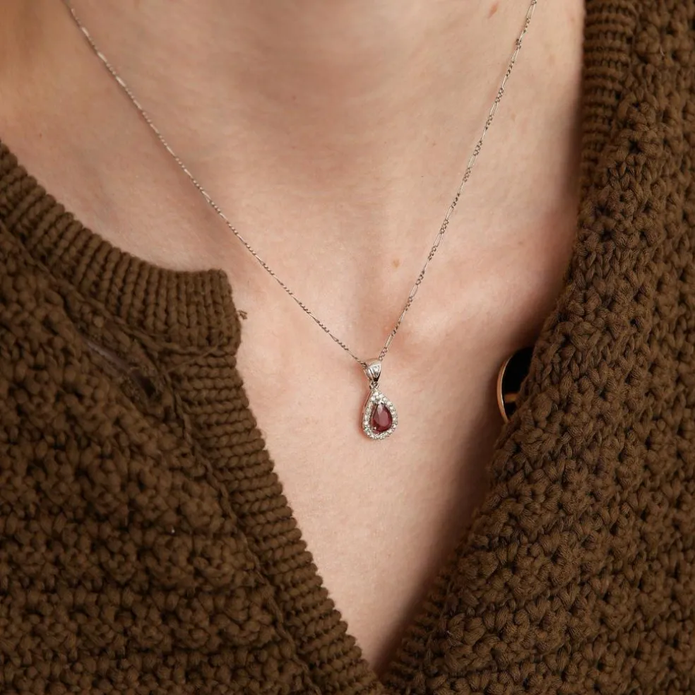 Collier Goutte de rubis