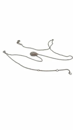 Collier goutte en or blanc et diamants