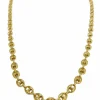 COLLIER GRAIN DE CAFE OR JAUNE