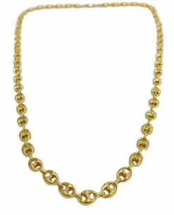 COLLIER GRAIN DE CAFE OR JAUNE