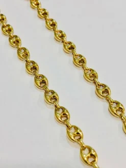 COLLIER GRAIN DE CAFE OR JAUNE