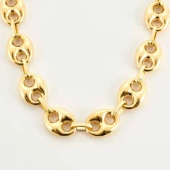 Collier Graine de café or jaune