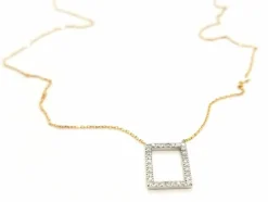 Collier Graphique Or blanc Diamant