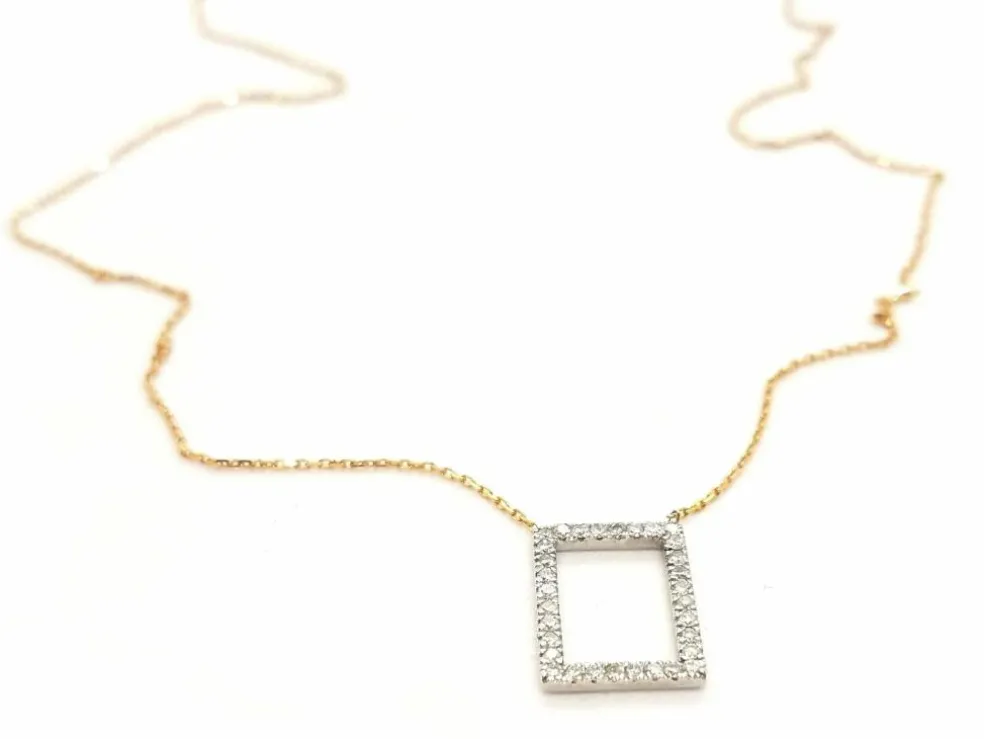 Collier Graphique Or blanc Diamant