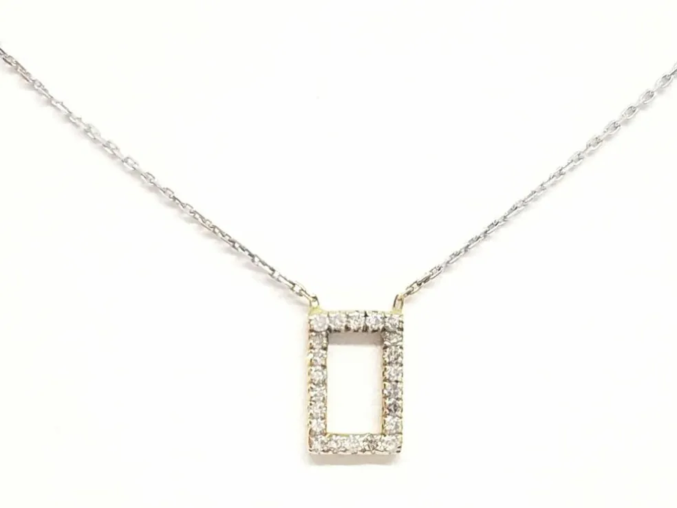 Collier Graphique Or blanc Diamant