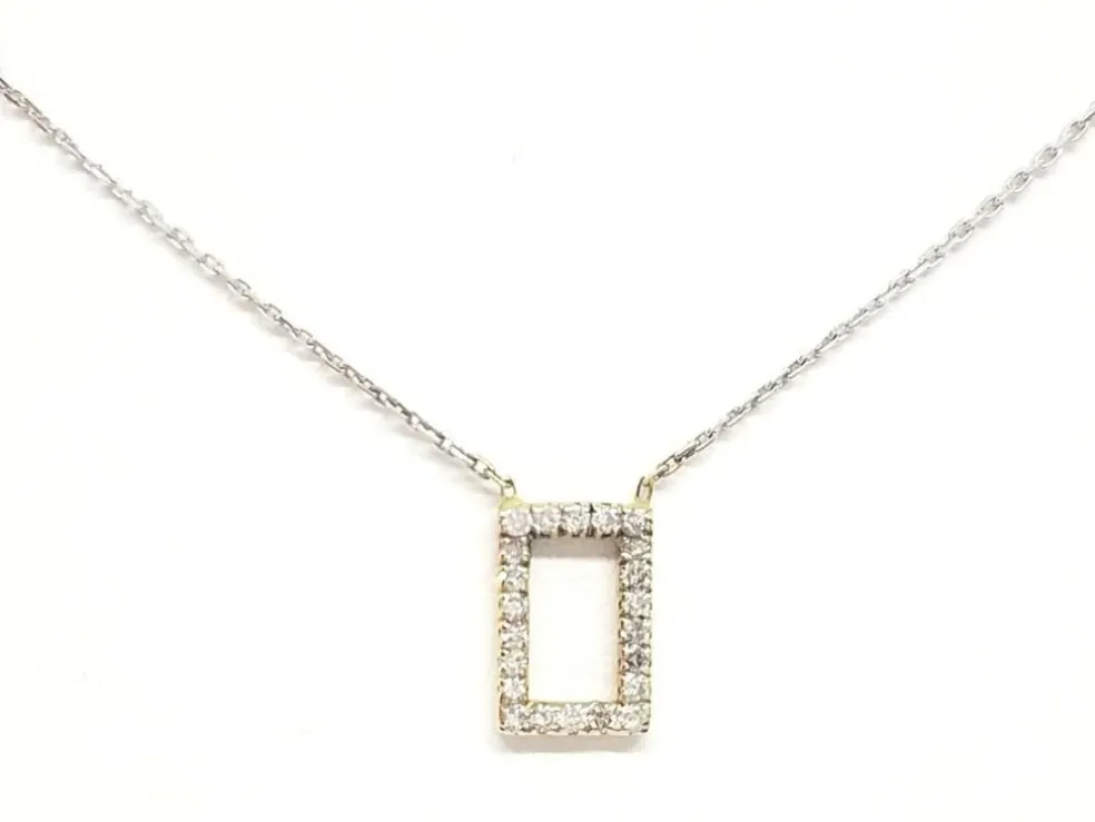 Collier Graphique Or blanc Diamant