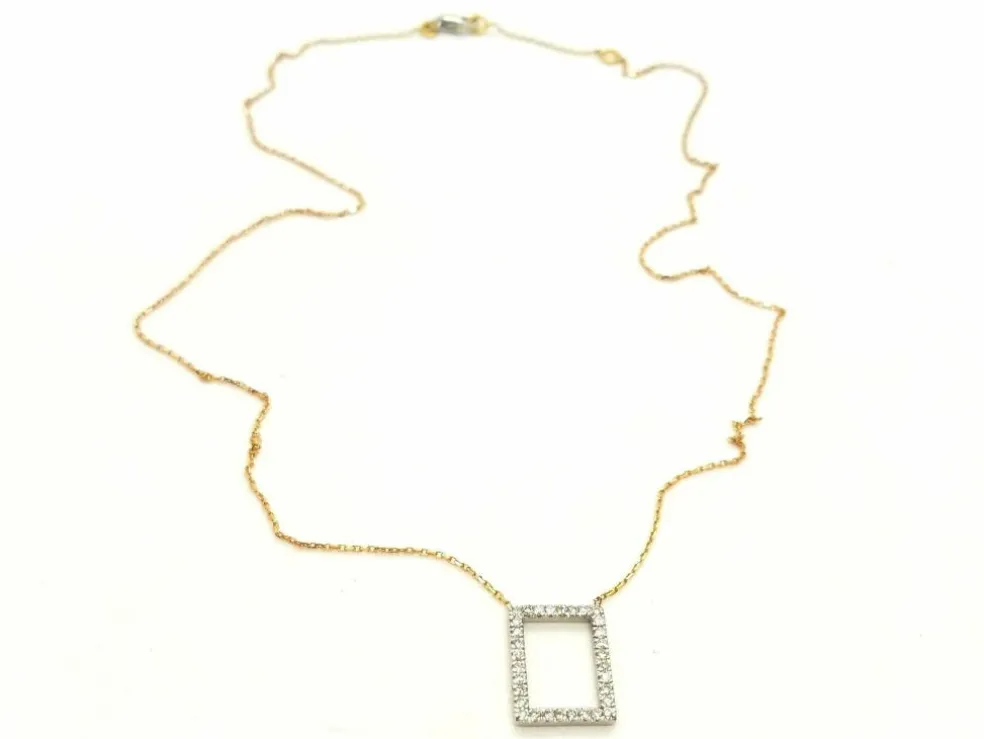 Collier Graphique Or blanc Diamant
