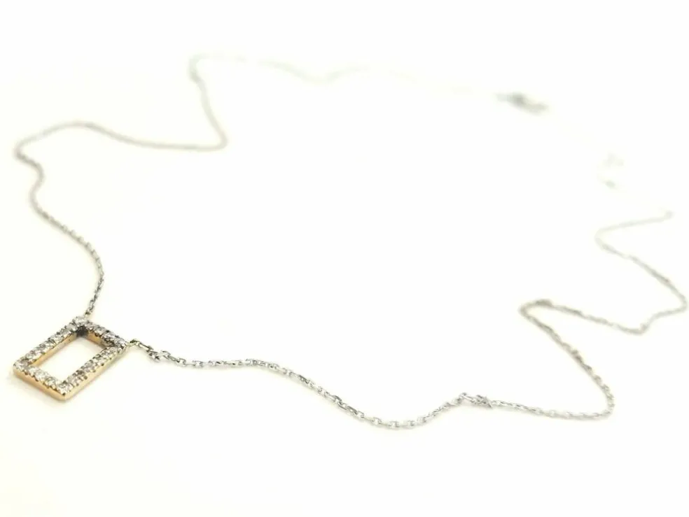Collier Graphique Or blanc Diamant