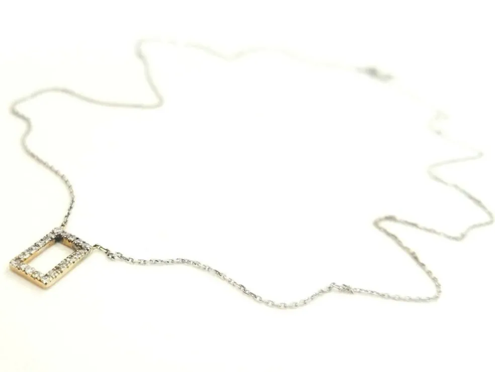 Collier Graphique Or blanc Diamant