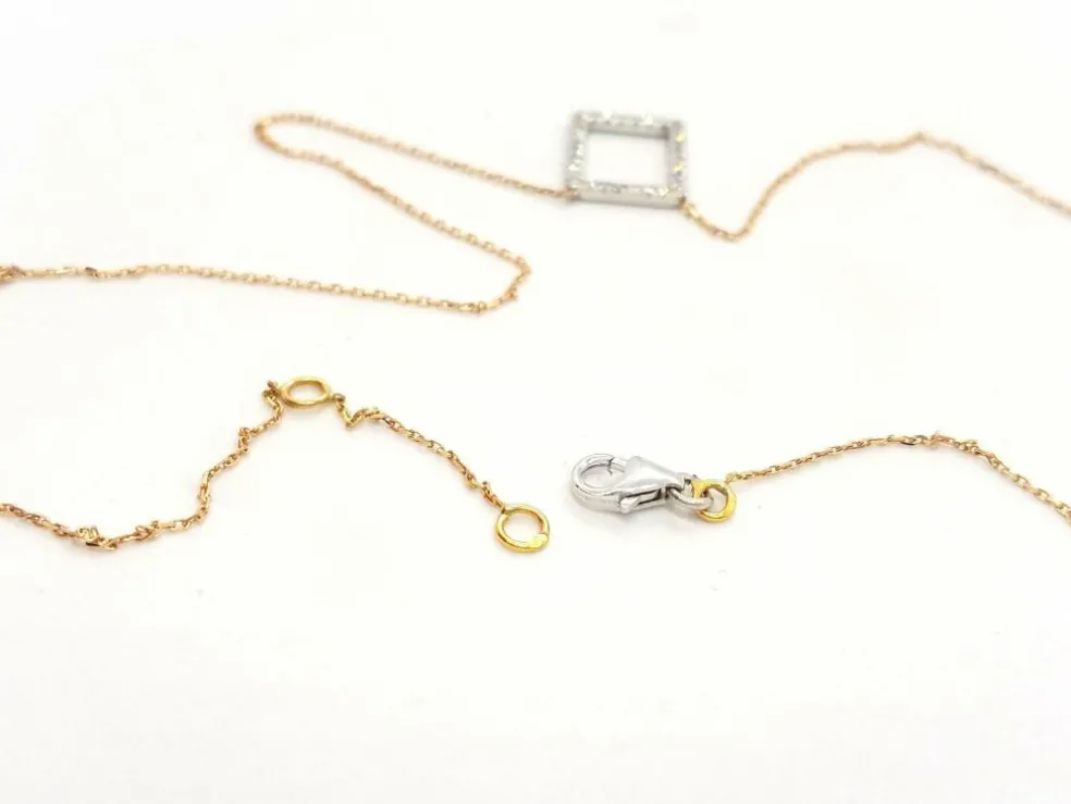 Collier Graphique Or blanc Diamant