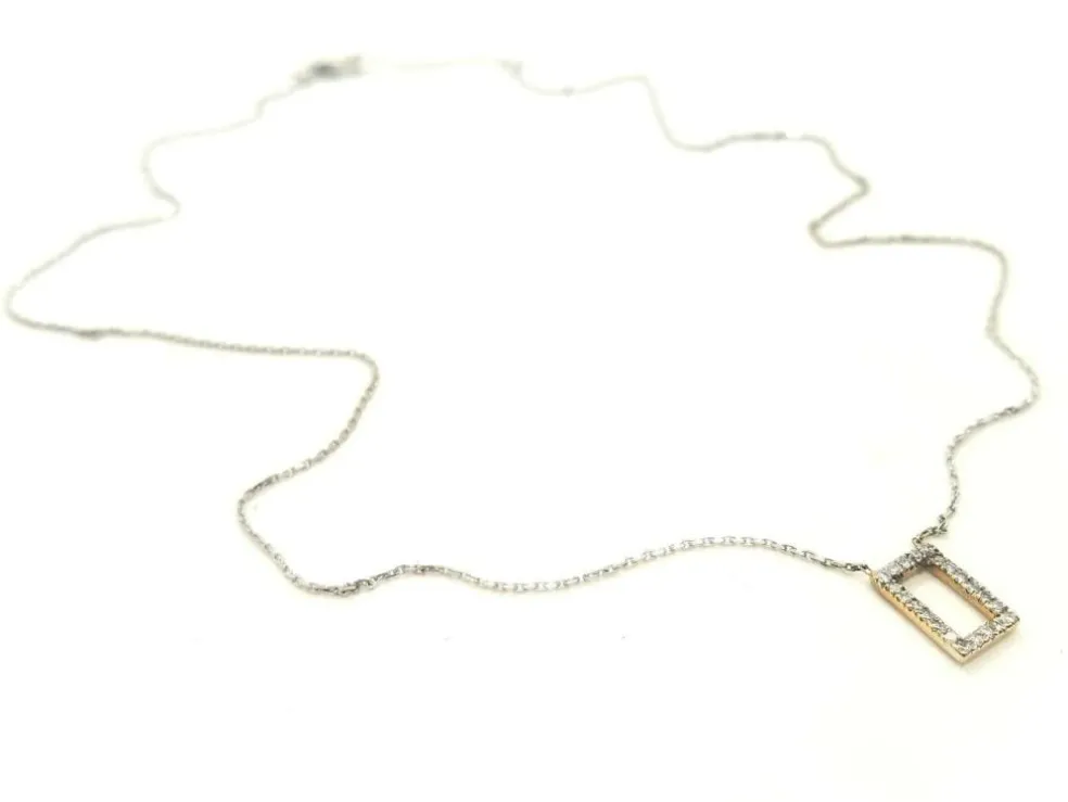 Collier Graphique Or blanc Diamant