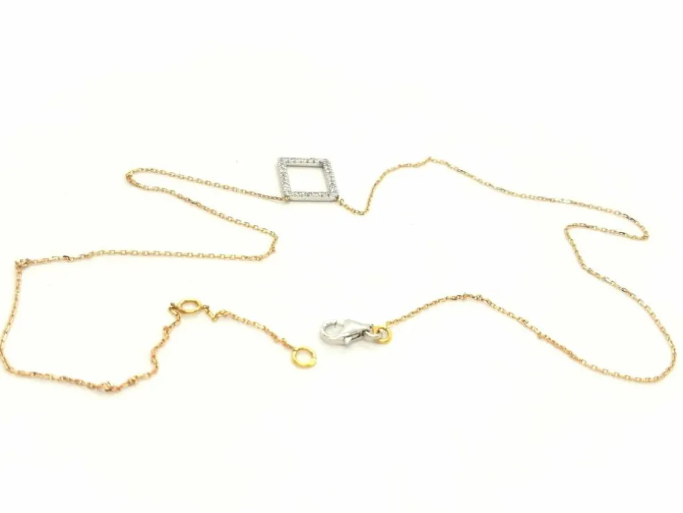 Collier Graphique Or blanc Diamant
