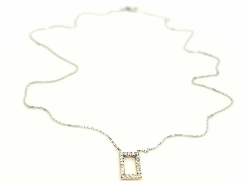 Collier Graphique Or blanc Diamant