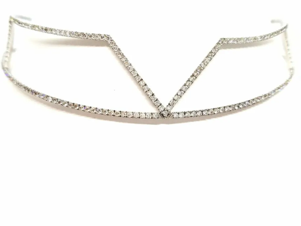 Collier Graphique Or blanc Diamant