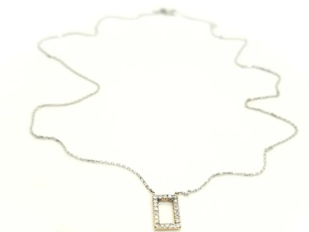 Collier Graphique Or blanc Diamant
