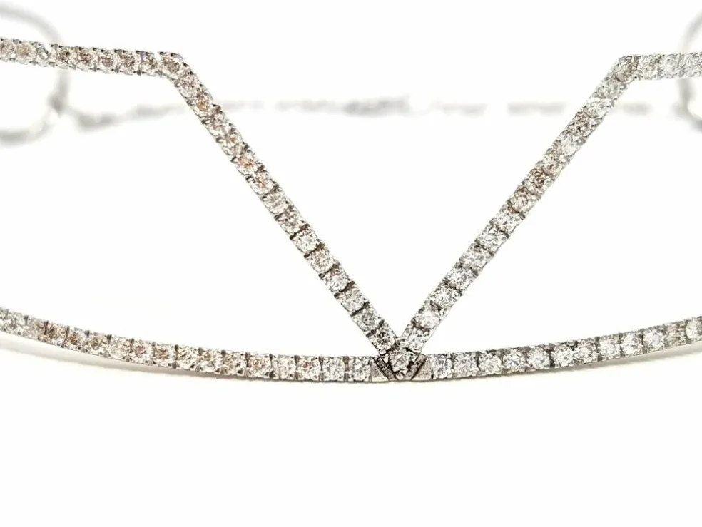 Collier Graphique Or blanc Diamant
