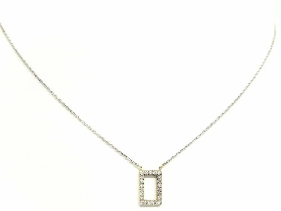 Collier Graphique Or blanc Diamant