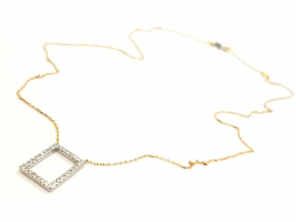 Collier Graphique Or blanc Diamant