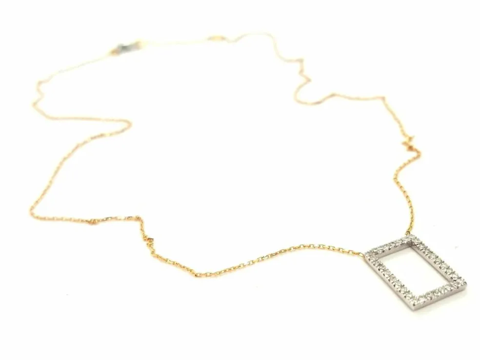Collier Graphique Or blanc Diamant