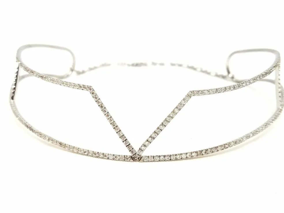 Collier Graphique Or blanc Diamant