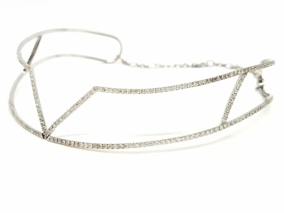 Collier Graphique Or blanc Diamant