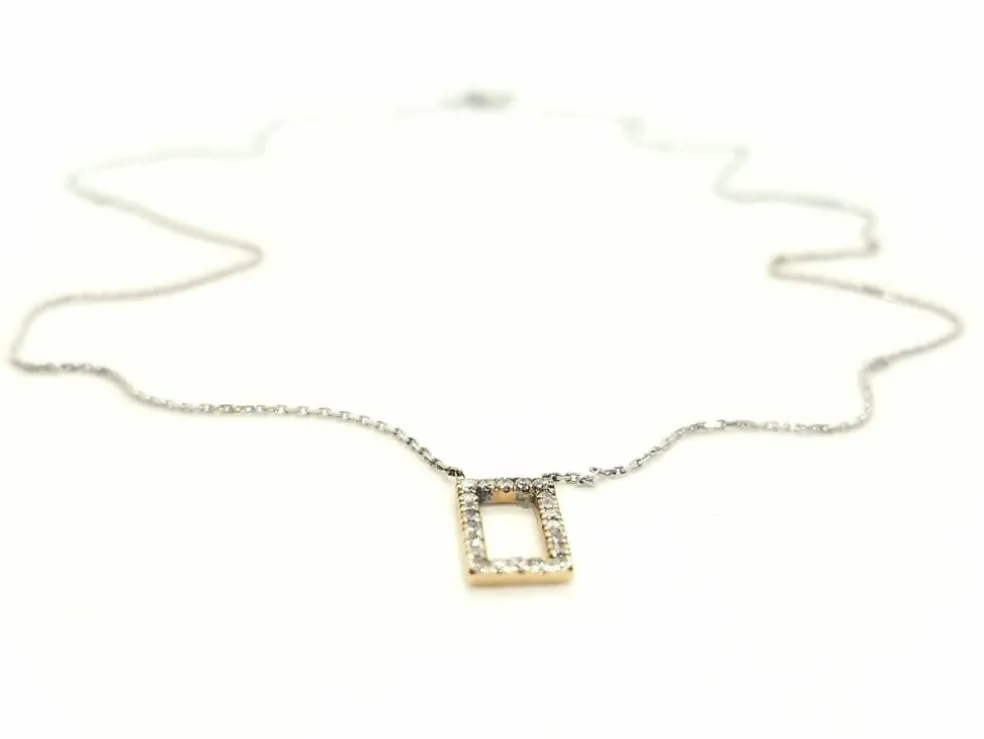Collier Graphique Or blanc Diamant