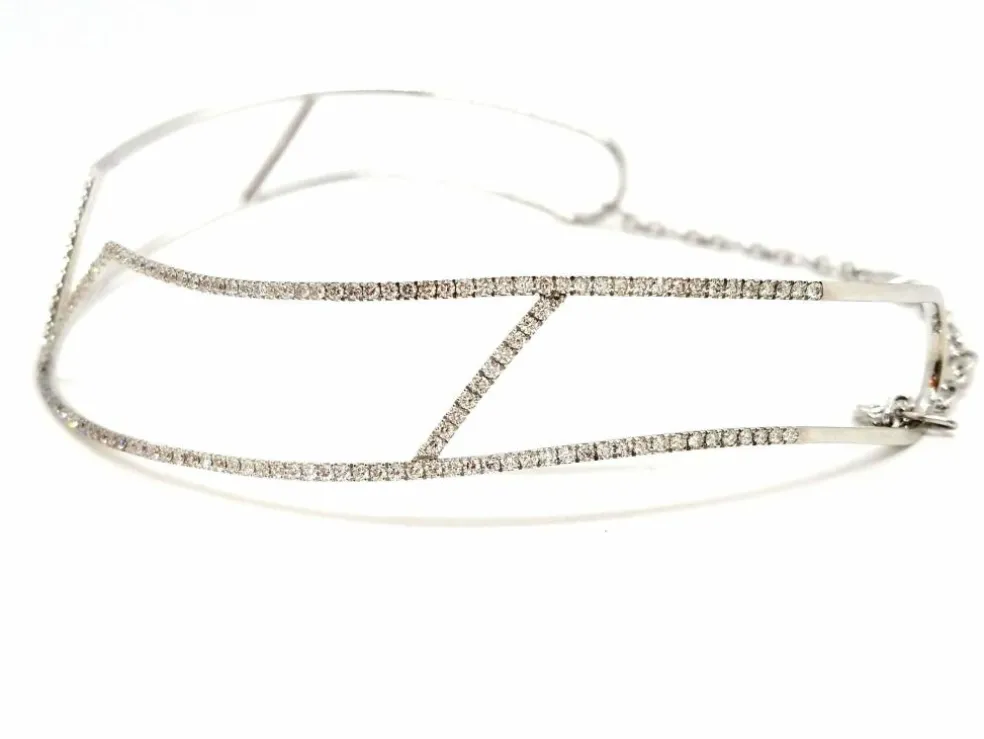Collier Graphique Or blanc Diamant