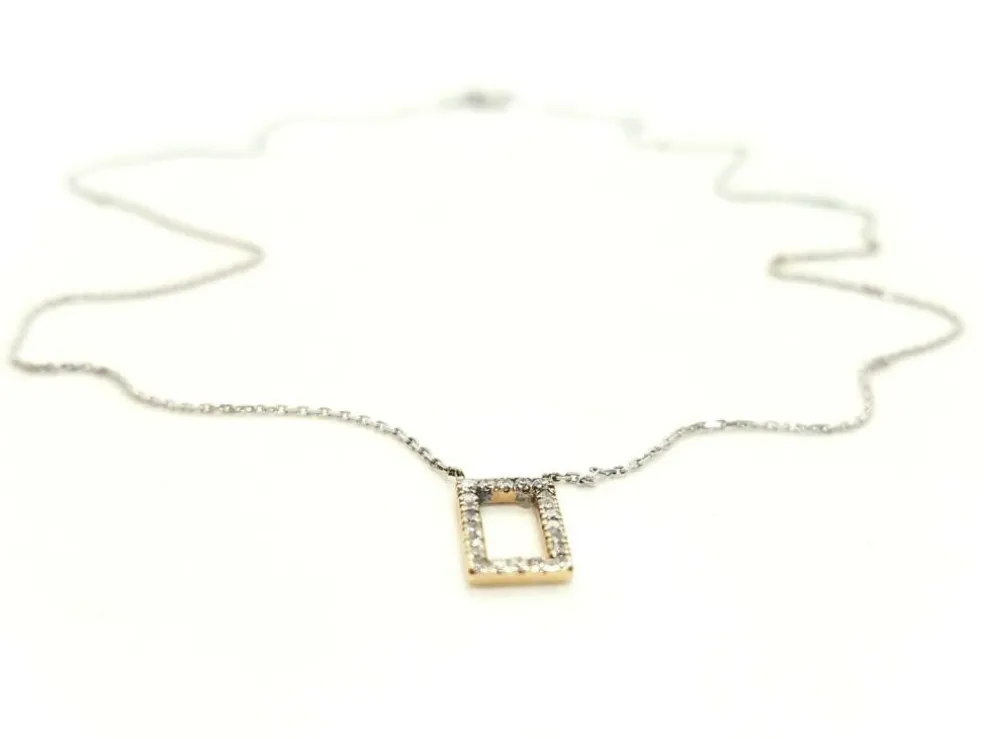 Collier Graphique Or blanc Diamant