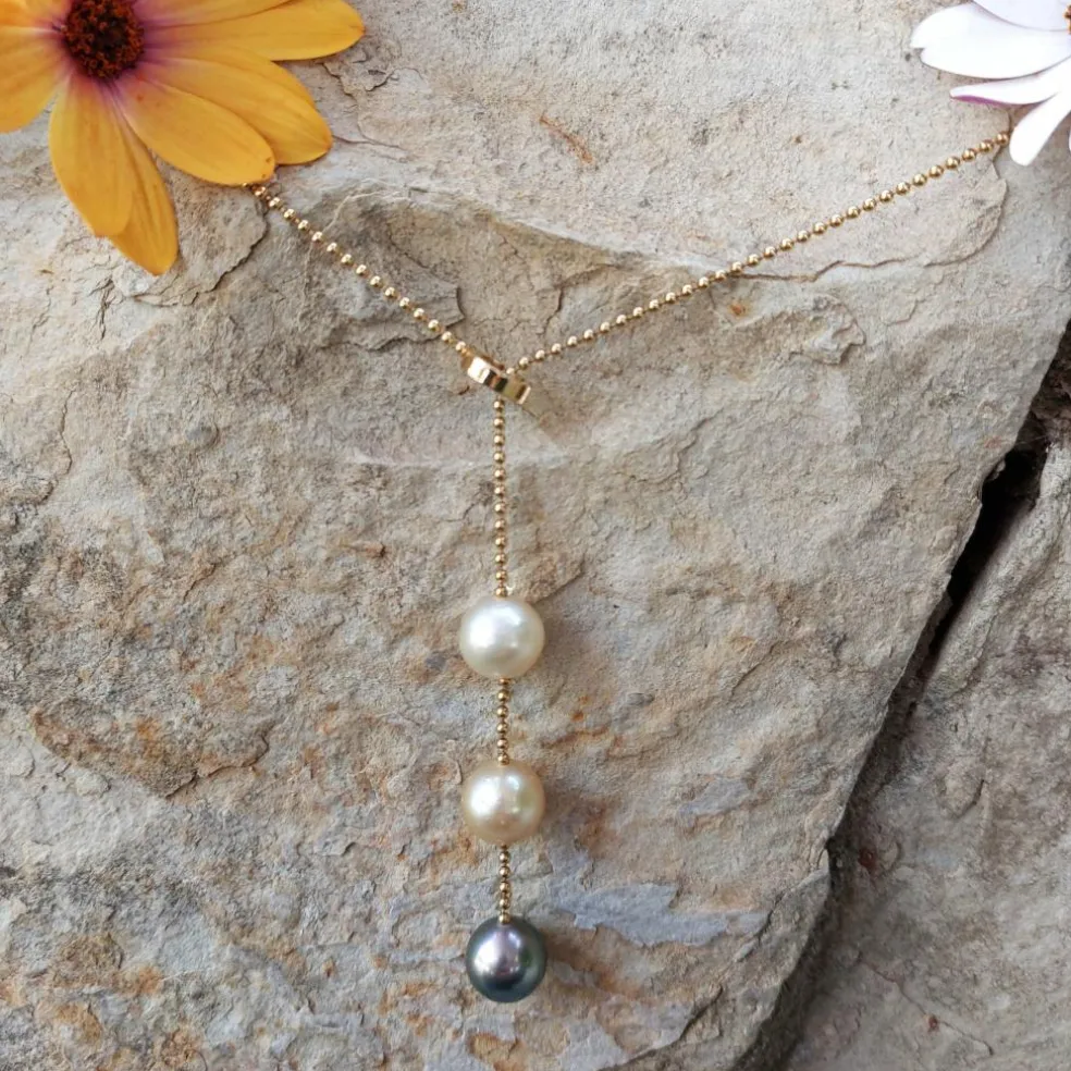 Collier GRETA or, perles des mers du Sud