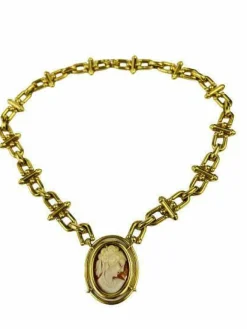 Collier Grosse Maille Camée