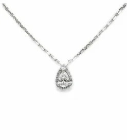 Collier HALO Diamant poire