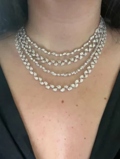 Collier haut de gamme Diamond Cocktail à quatre couches