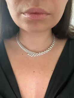 Collier haut de gamme Marquise et Diamant Rond