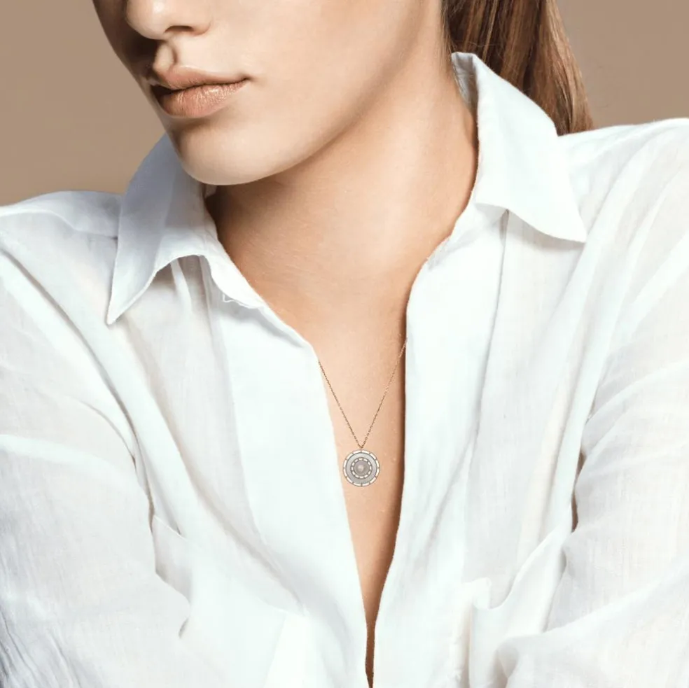Collier Jana* Upcyclé or, émail & perle