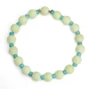 Collier Jaspe Vert Turquoise Diamant Or