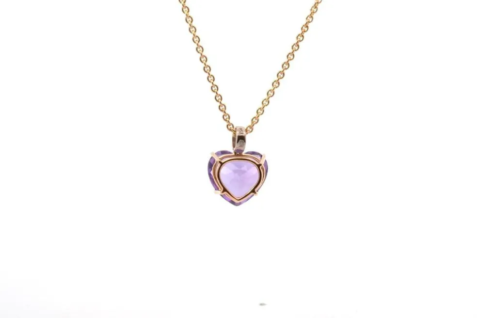 Collier Koenig améthyste et diamants en or jaune