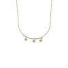 COLLIER L OR ROSE 3 DIAMANTS 0,09ct