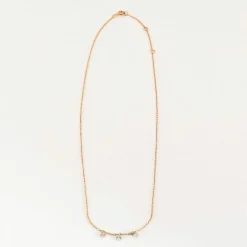 COLLIER L OR ROSE 3 DIAMANTS 0,09ct