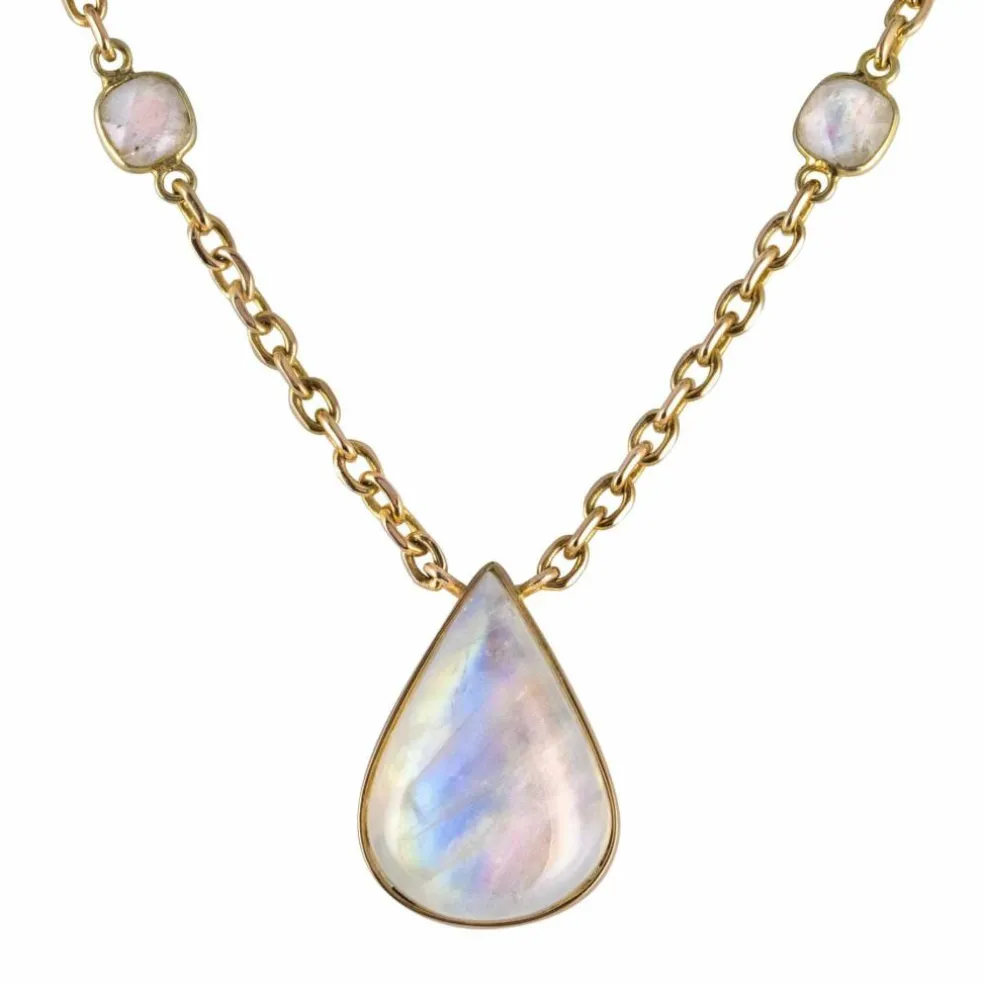 Collier labradorite et or