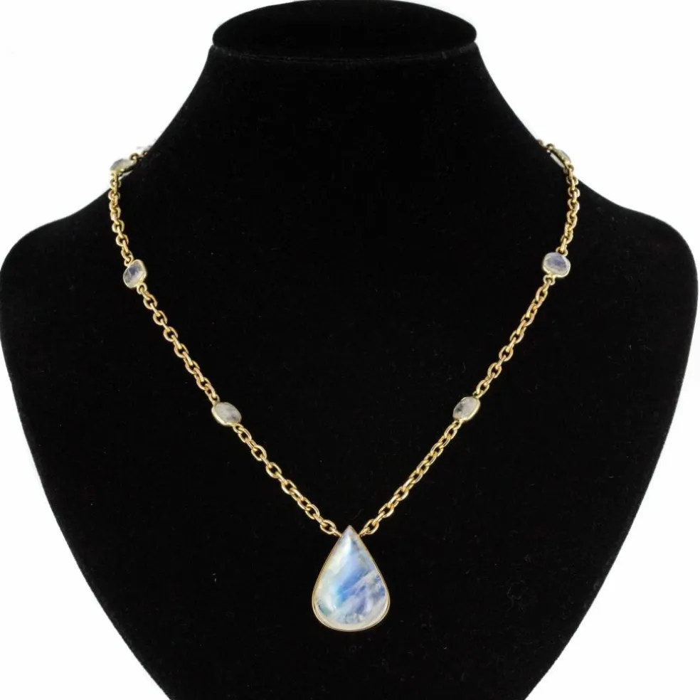 Collier labradorite et or
