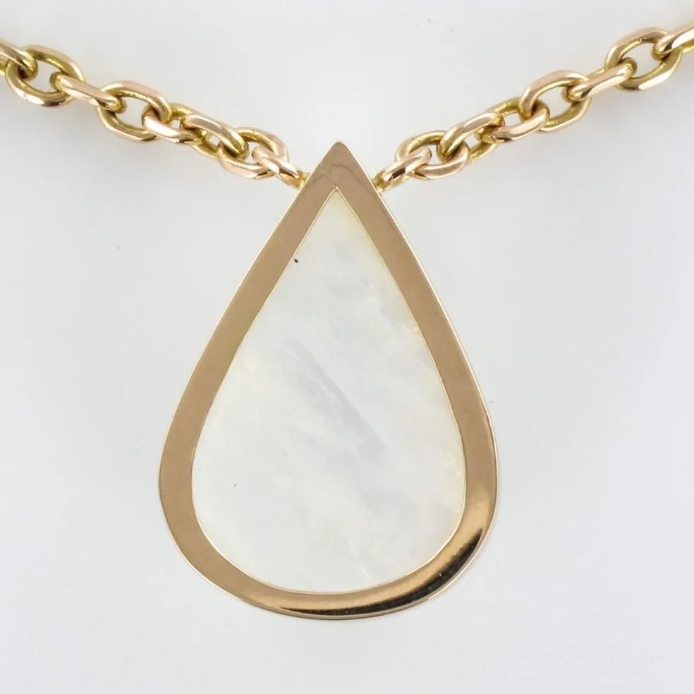 Collier labradorite et or