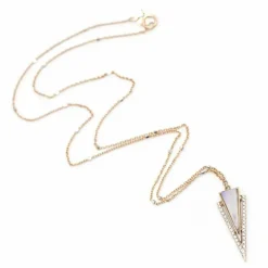 Collier LANZA en Or Rose, Diamants et Nacre
