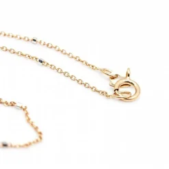 Collier LANZA en Or Rose, Diamants et Nacre