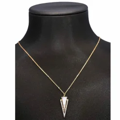 Collier LANZA en Or Rose, Diamants et Nacre