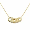 Collier lien diamants , or jaune