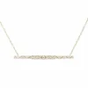 COLLIER LIGNE DIAMANTS OR GRIS & OR JAUNE