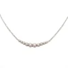 Collier ligne diamants or blanc