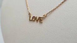 Collier Love en Or jaune