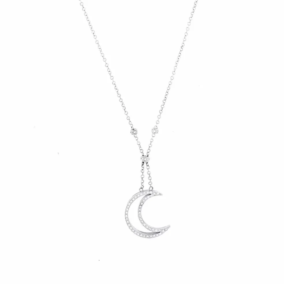 Collier lune et diamants
