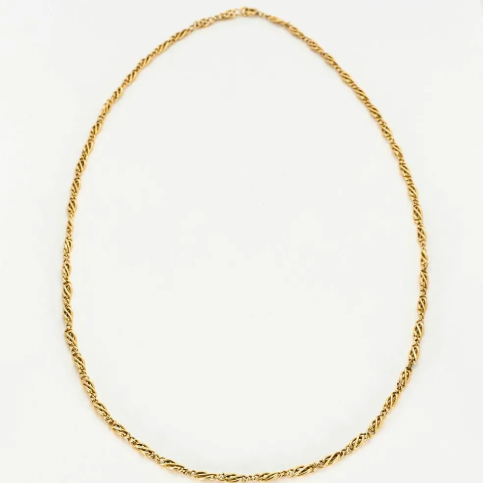 Collier maille alternée or jaune